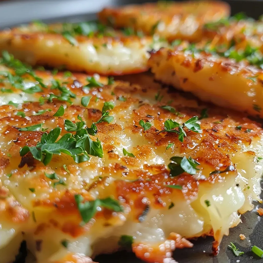 Side view of a steaming Airfryer Auflauf filled with layers of potatoes, cheese, and meat.
