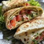 Close-up side view of Airfryer wraps filled with goat cheese and figs.