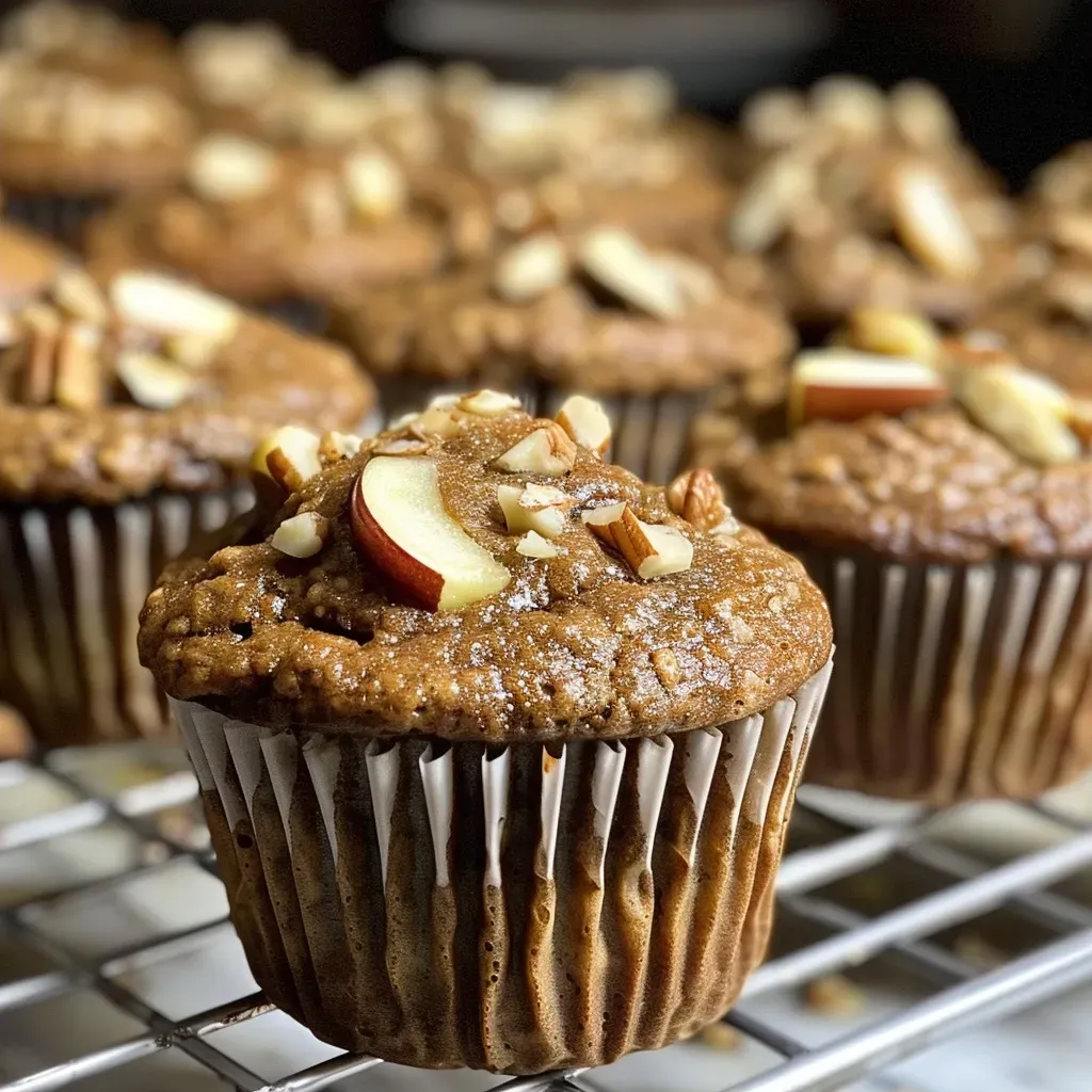 Side view of golden-brown muffins displaying a texture rich with shredded carrots and raisins.