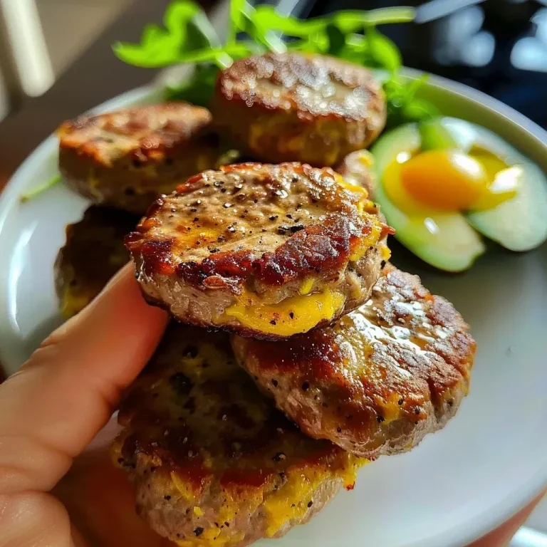 Close-up view of Keto avocado breakfast muffins with a golden-brown crust.
