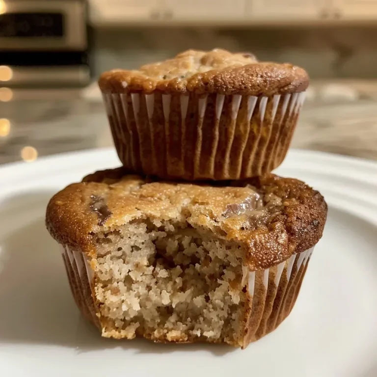 Side view of a golden-brown Keto muffin with a moist texture.