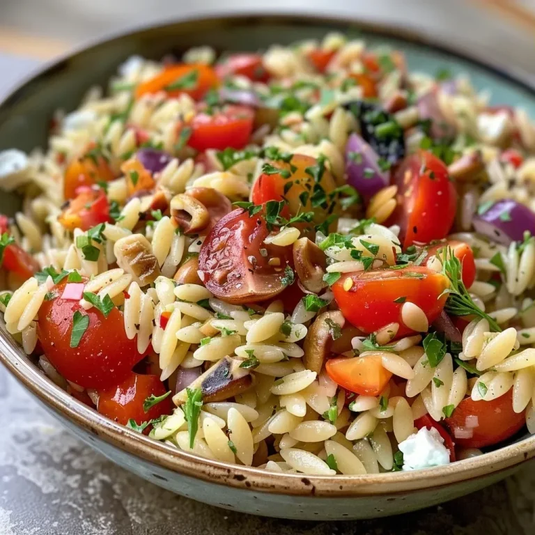 Frischer Orzo-Kichererbsen-Meal Prep-Salat für jede Woche