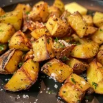 Close-up view of perfectly baked sweet potatoes in an air fryer.
