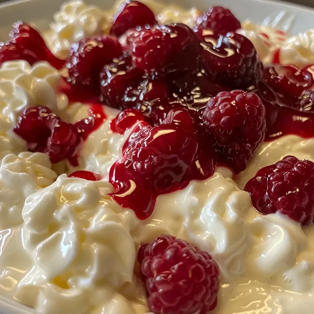 Side angle of a delicious Trauben-Quark-Auflauf, showcasing its creamy filling and grape topping.