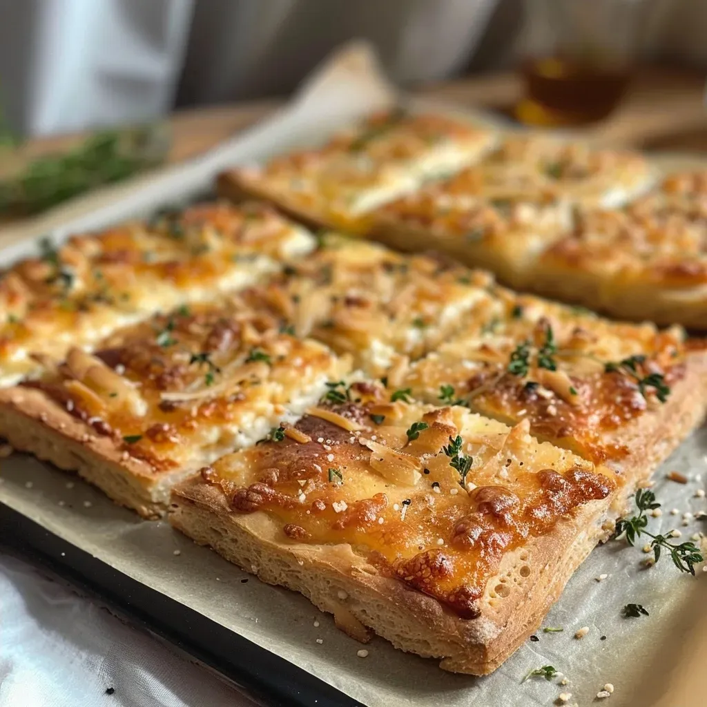 Side view of delicious Ziegenkäse bites topped with honey and walnuts, served on a plate.