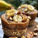 Close-up view of Bananenbrot Protein Muffins with a moist texture.