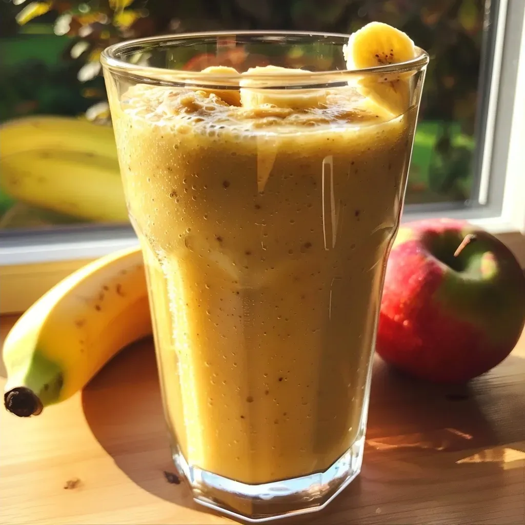 A vibrant smoothie featuring grapes and banana, displayed in a clear glass from the side.
