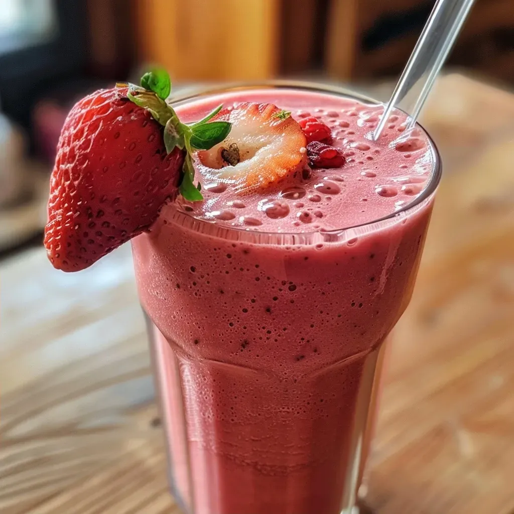 Side view of a Traubensmoothie, highlighting the fresh grapes and the smooth consistency of the drink.